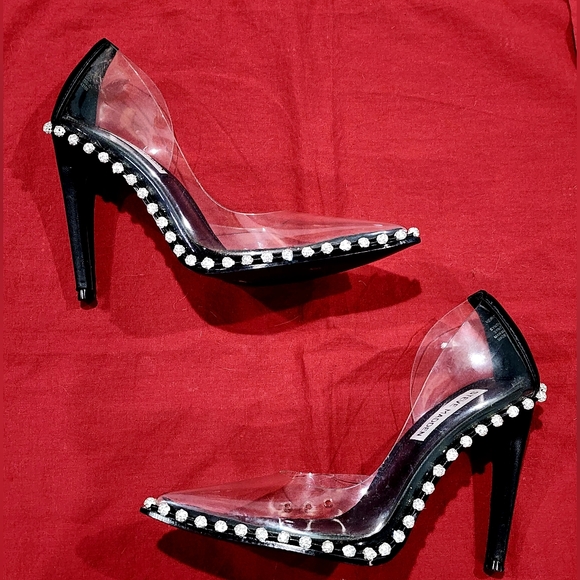 STEVE MADDEN | Verity Clear Stilletto Heels | Size 5M - Picture 1 of 9